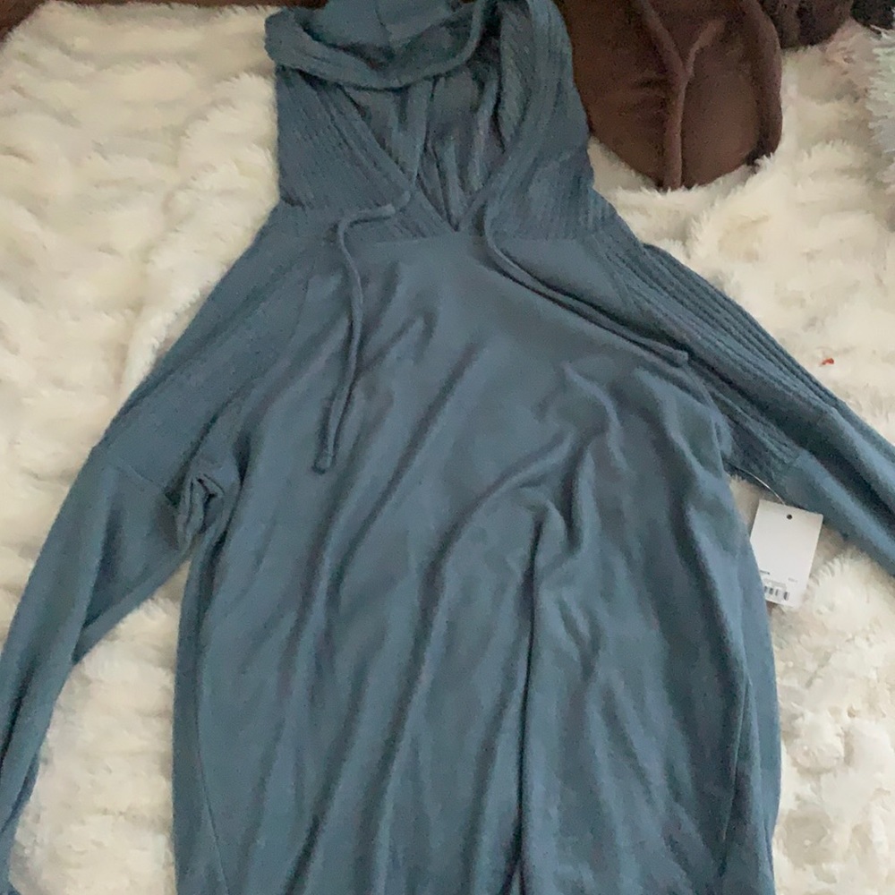 cute, blue, cozy hoodie.